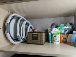 Ведро силиконовое складное ES-BC-portable-10l-32x35x24/5-white/gray