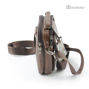 Сумка мужская из натуральной кожи UB-B110-150x185-brown/brown-молния/кнопка