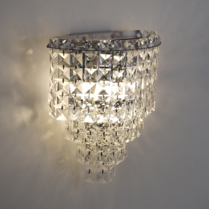 Cветильник, бра DIONA 2xE14-240x142x315-CHROME/CRYSTAL-220-IP20