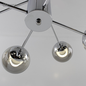 Люстра MONACO 8хЕ27 R-860xh420-chrome/lightgray