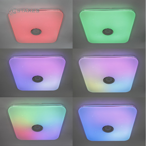Управляемая светодиодная музыкальная люстра MUSIC RGB 80W S-APP-430-WHITE/CHROME-220-IP20