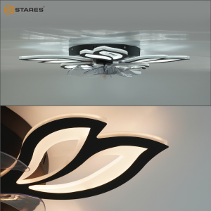 Управляемая светодиодная люстра с вент. FAN  ASTRA 100W+18W 5F-APP-680x120-BLACK/WHITE-220-IP20
