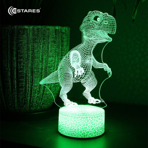 Светодиодный светильник, ночник OKKO RGB 3D "ДИНОЗАВР РЕКС"