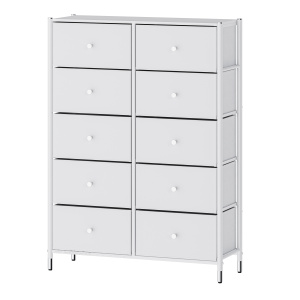 COMMOD classic 5F-10D-WHITE/SILVER-89x30x120 комод семейный плюс