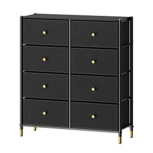 COMMOD classic 4F-8D-BLACK/GOLD-89x30x99 комод семейный