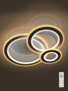 Управляемый светодиодный светильник TRIPLEX ROUND 108W R-700/600-WHITE/WHITE-220-IP44/2019