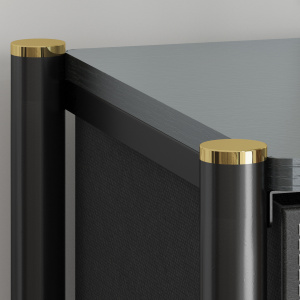 COMMOD classic 4F-8D-BLACK/GOLD-89x30x99 комод семейный