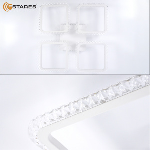 Управляемая светодиодная люстра SONNE prizma RGB 100W 5S-APP-540X540X70-WHITE/CLEAR-220-IP20