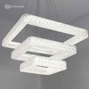 Управляемая светодиодная люстра   AKRILIKA  120W 3S-APP-555-CHROME/CLEAR-220-IP20_Ч