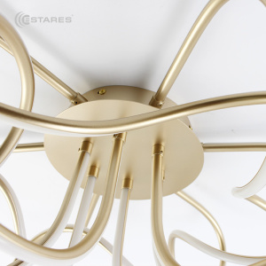 Управляемая светодиодная люстра LL MUSE 80W R-600-GOLD/OPAL-220-IP20, модель LIANA