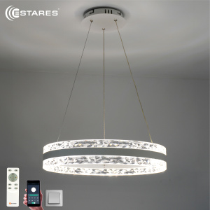 Управляемая LED люстра  TR-LM 80W R-APP-500х1200-WHITE/CLEAR-220-IP20, модель TORONTO