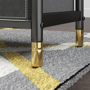 COMMOD classic 4F-8D-BLACK/GOLD-89x30x99 комод семейный