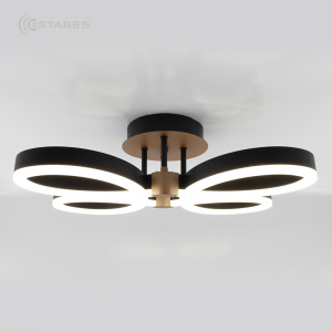  УПРАВЛЯЕМАЯ СВЕТОДИОДНАЯ ЛЮСТРА ON/OFF PANDORA 44W 4R-ON/OFF-500X400X150-BLACK/GOLD-220-IP20