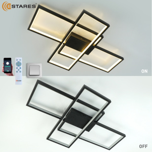 Управляемая светодиодная люстра SVEN 85W 3S-APP-690x470x80-BLACK/WHITE-220-IP20