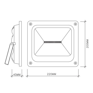 Светодиодный прожектор DL-NS50 AC170-265V 50W IP65 (Холодный белый) compact