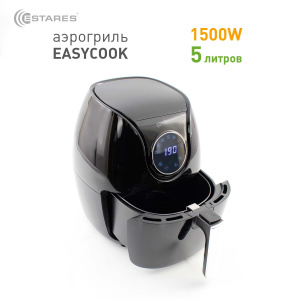 Аэрогриль EASYCOOK 1500W-DC-220V-5L-280x366x343-black/chrome