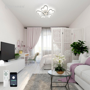 Управляемый светодиодный светильник GLORY 100W 5F-APP-625х70-WHITE/WHITE-220-IP20