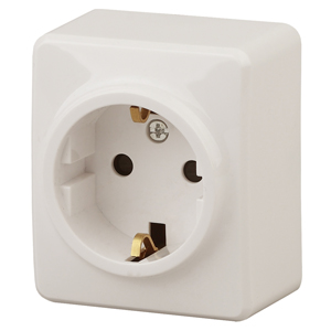 11-2203-02  ЭРА Розетка 2P+E Schuko, 16АХ-250В, ОУ, Эра Эксперт, сл.кость