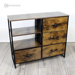 COMMOD WOOD-II 2F-4D-BROWN-84X29.8X71.5 комод микс