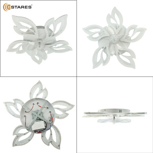 Управляемая светодиодная люстра с вент. FAN  ASTRA ICE 100W+18W 5F-APP-680x120-WHITE/CLEAR-220-IP20
