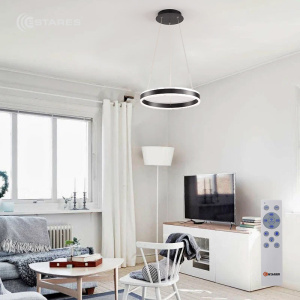 Управляемая светодиодная люстра STELLA 64W R-APP-400x1200-BLACK/WHITE-220-IP20