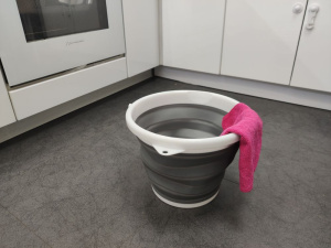 Ведро силиконовое складное ES-BC-portable-10l-32x35x24/5-white/gray