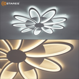 Управляемая светодиодная люстра LORENA 150W 9R-RC-840x55-WHITE/WHITE-220-IP20