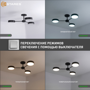 Управляемая светодиодная люстра MATEO 45W 3R-ON/OFF-686x165-BLACK/WHITE-220-IP20