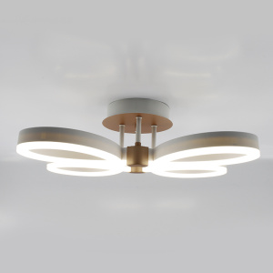  УПРАВЛЯЕМАЯ СВЕТОДИОДНАЯ ЛЮСТРА ON/OFF PANDORA 44W 4R-ON/OFF-500X400X150-WHITE/GOLD-220-IP20