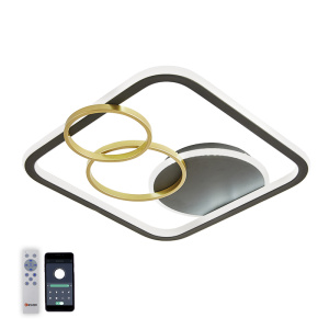 Управляемый светодиодный светильник MENSOLA 90W S-APP-450x450x60-BLACK/GOLD/WHITE-220-IP20