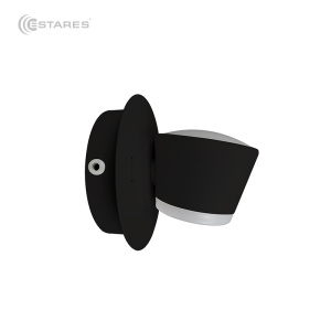 Светодиодный светильник, бра  ABAZUR 12W R-130-BLACK/WHITE-220-IP40