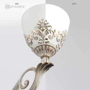 Люстра PARIS 02 5хE27-550x550-PatinaWhite/opal-220-IP20
