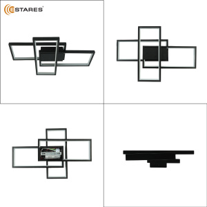 Управляемая светодиодная люстра SVEN 65W 3S-APP-550x360x80-BLACK/WHITE-220-IP20