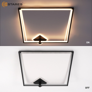 Управляемая светодиодная люстра RUMIKA 110W 3S RC-455x450x90-WHITE/BLACK/WHITE-220-IP20