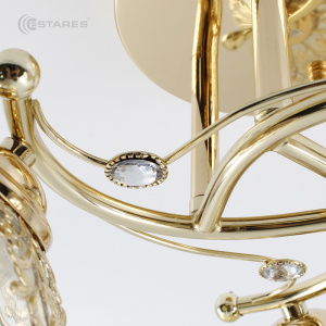 Люстра для светодиодных ламп LITECO LC-RODOS-260x580x250-E27x3-GOLD/CLEAR-220-IP20