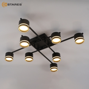 Люстра GELA 8xGX53 S-820x820x140-BLACK/WHITE-IP20