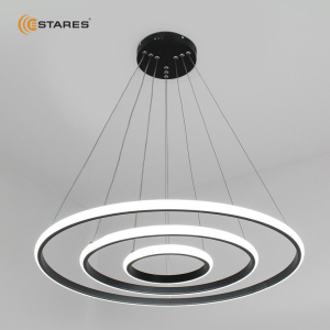 Управляемая светодиодная люстра LATTE 70W 3R-APP-600x1100-BLACK/WHITE-220-IP20
