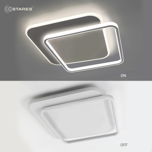 Управляемая светодиодная люстра STANDART 80W 2S-ON/OFF- 475x475x50-WHITE/WHITE-220-IP20