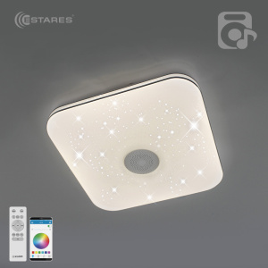 Управляемая светодиодная музыкальная люстра a-play RGB 80W S-APP-430-WHITE/WHITE-220-IP20