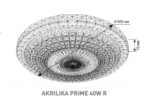Управляемый светодиодный светильник  AKRILIKA  PRIME 40W R-405-CLEAR-220-IP44