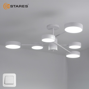 Управляемая светодиодная люстра MATEO 75W 6R-ON/OFF-915x250-WHITE/WHITE-220-IP20