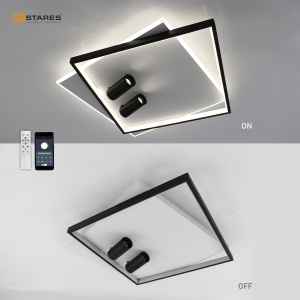 Управляемый светодиодный светильник GEOMETRIA downlight 75W 2S-APP-500х500х130-white/white-220-IP20