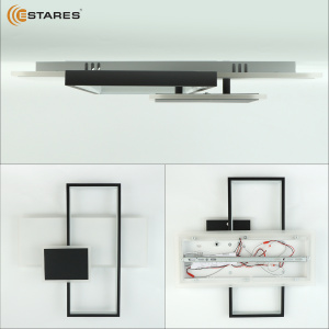 Управляемая светодиодная люстра LAMPARAS 90W 3L-APP-500x500x70-WHITE/BLACK/WHITE-220-IP20