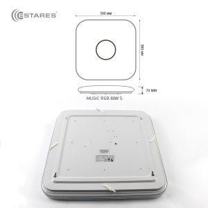 Управляемая светодиодная музыкальная люстра MUSIC RGB 80W S-APP-430-WHITE/CHROME-220-IP20
