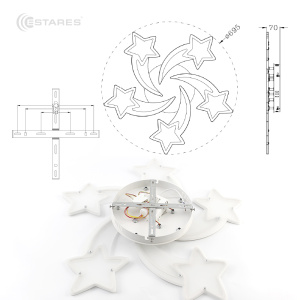 Управляемая светодиодная люстра ROOM star 100W 5S-APP-695x70-WHITE/WHITE-220-IP20