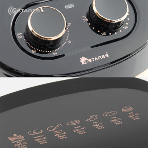 АЭРОГРИЛЬ EASYCOOK 1000W-220V-3.5L-280x280x335-BLACK/GOLD