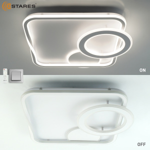 Управляемая светодиодная люстра GERMANICA 90W SR-RC-515x531x80-WHITE/WHITE-220-IP20