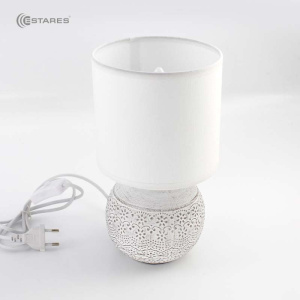 Настольная лампа ALFA 1xE14 R-125x150x265-WHITE/WHITE-220-IP20