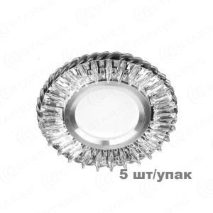 (блистер 5) Светодиодный точечный светильник ES-901/GX53-125-4W/CW-CLEAR/CLEAR-220-IP20 /2019