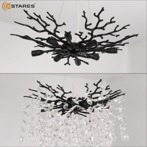 Люстра ROXANA 55 E14х8 R-600x1200-BLACK/CRYSTAL-220-IP20